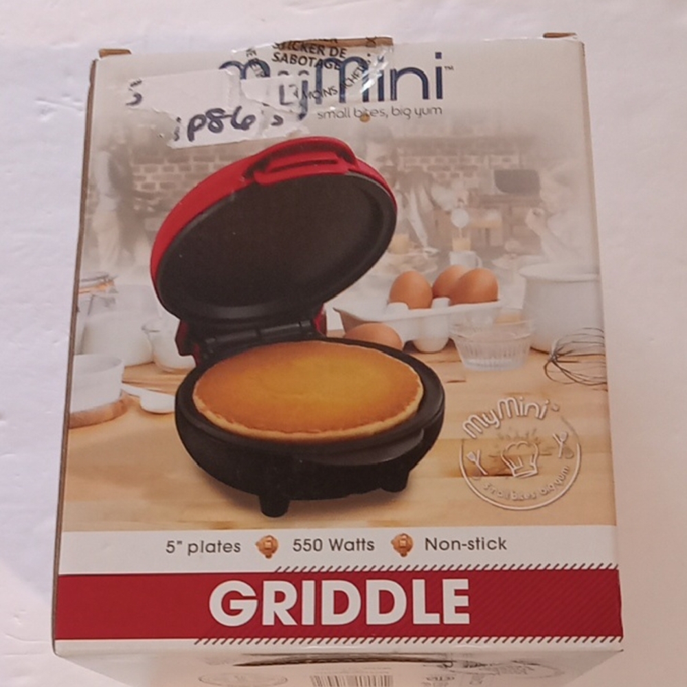 MyMini Red Compact Griddle - Picture 4 of 7